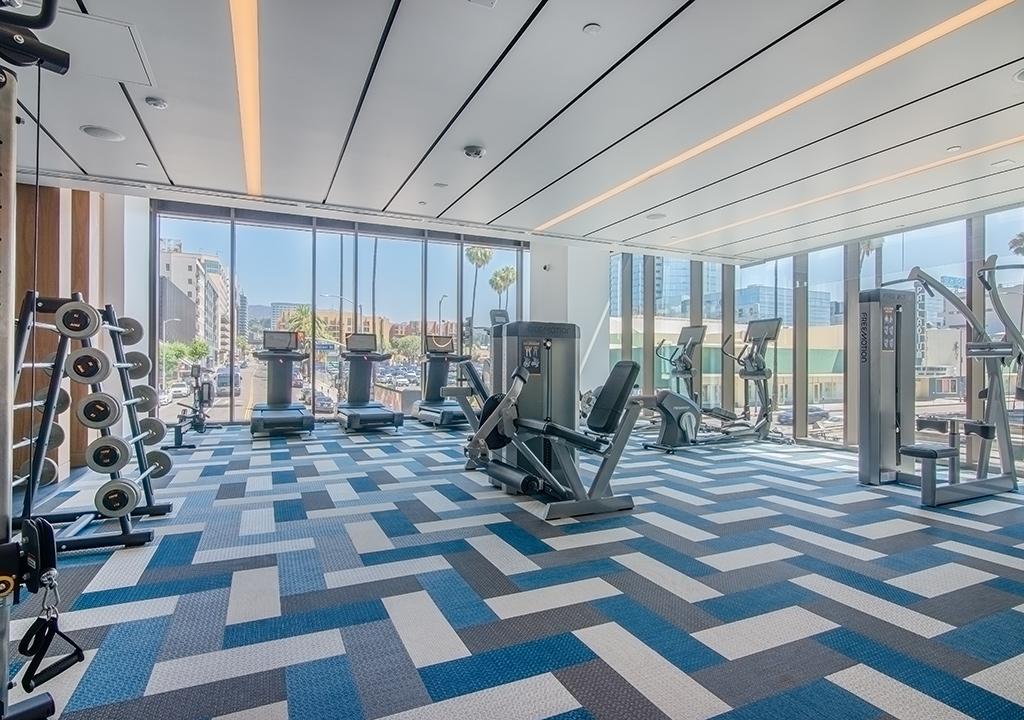 fitness room at wallace on sunset
